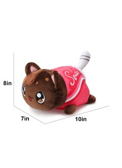 Y&D Cute Cat Meemeows Plushies Meemeows Angel and Demon Cat Plushie Cat Food Plushies Cat Mee Meow Anime Cartoon Cat Stuffed Figure Toy Plush Pillow Gift for Fans Kids (Cola cat)  - Image 3