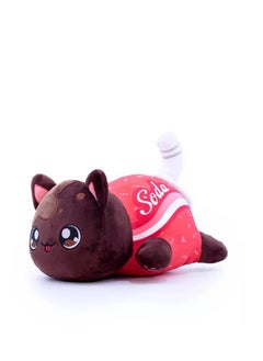 Y&D Cute Cat Meemeows Plushies Meemeows Angel and Demon Cat Plushie Cat Food Plushies Cat Mee Meow Anime Cartoon Cat Stuffed Figure Toy Plush Pillow Gift for Fans Kids (Cola cat)  - Image 1