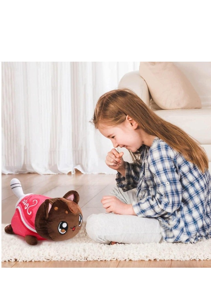 Y&D Cute Cat Meemeows Plushies Meemeows Angel and Demon Cat Plushie Cat Food Plushies Cat Mee Meow Anime Cartoon Cat Stuffed Figure Toy Plush Pillow Gift for Fans Kids (Cola cat)  - Image 4