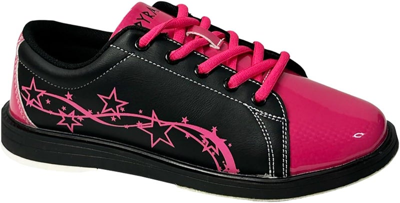 Pyramid Women's Rise Black/Hot Pink Bowling Shoes - Image 1