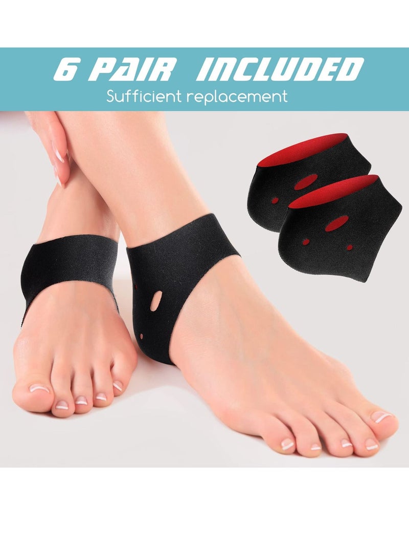 SYOSI Heel Protectors, Gel Heel Cups, 6 Pairs Heel Protectors Heel Cups for Heel Cushion Support for Plantar Fasciitis - Image 3