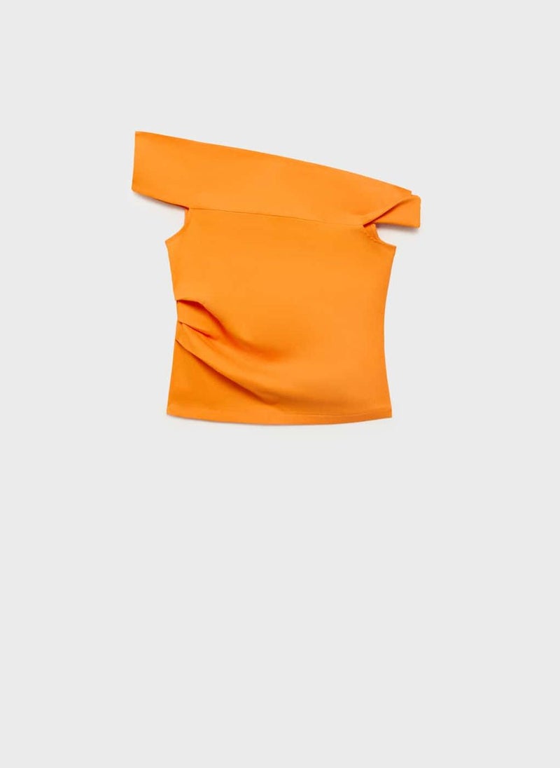 MANGO - Asymmetrical Strapless Top - Image 1
