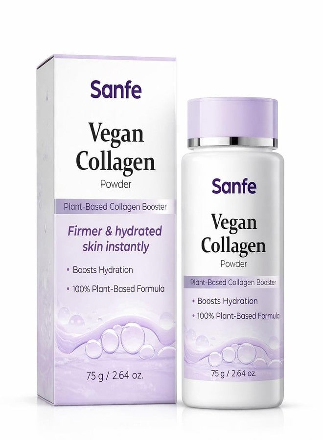 Sanfe Vegan Collagen Powder, Plant-Based Collagen Booster, 75g, Pack of 3, Instant Lifting & Hydration, Powder to Cream Formula - Image 1