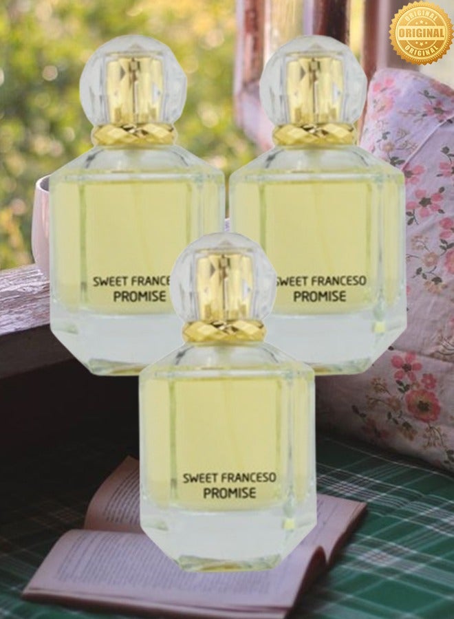 PROMISE 3 Pieces Sweet Franceso Promise Perfume Green 75ml EDP - Image 1