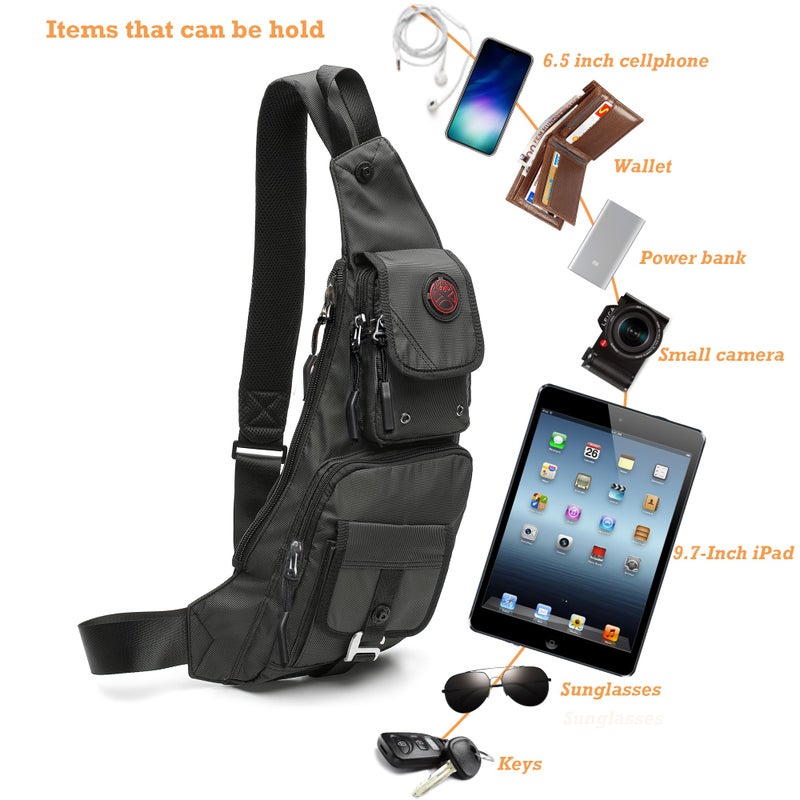 NICGID Sling Bag Chest Shoulder Backpack Crossbody Bags Casual Daypack for Men Women - Image 5