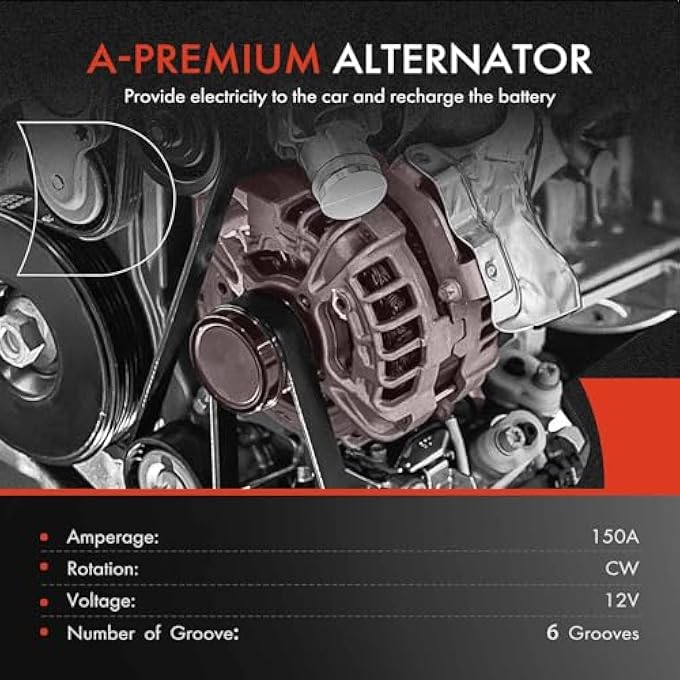 A-Premium Alternator Replacement for Ford Mustang 2009-2010, 4.6L - Image 2
