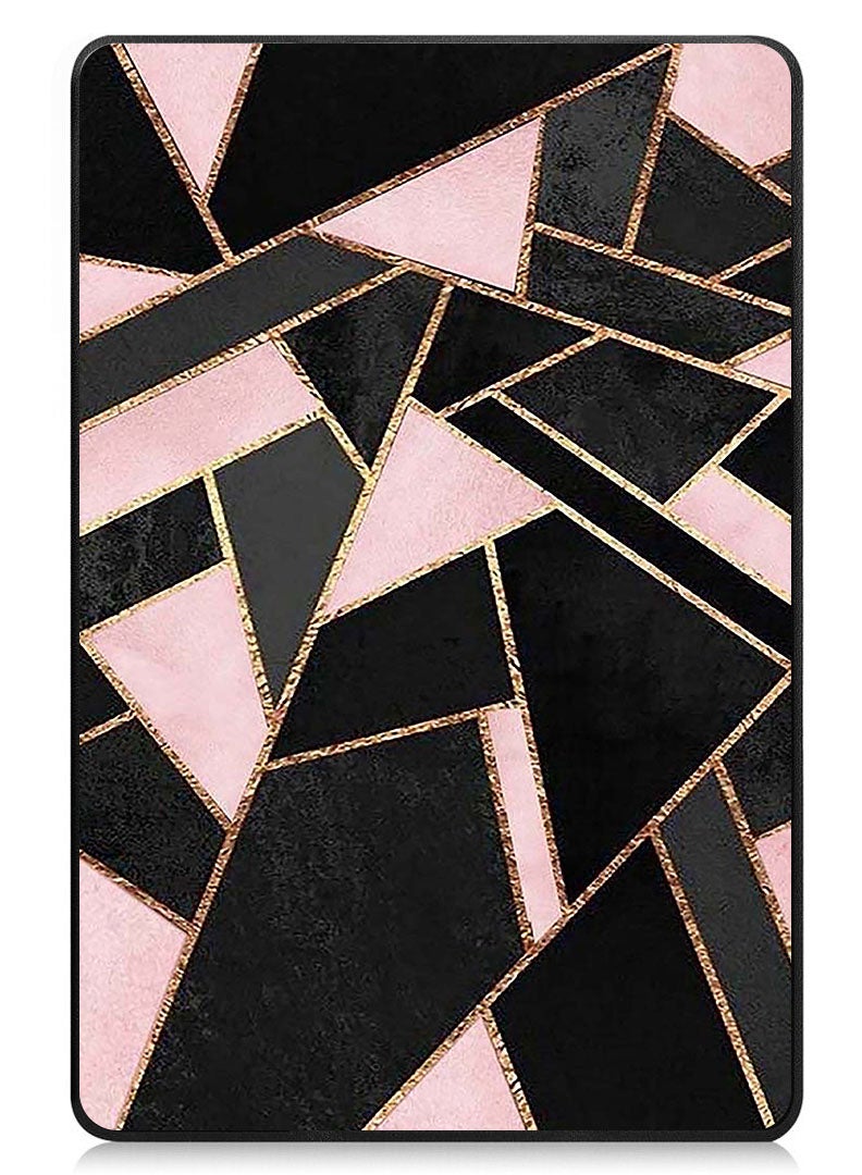 Theodor Protective Flip Case For OnePlus Pad 2 (2024) & OnePlus Pad Pro (2024) With Trifold Stand Auto Wake Sleep Shockproof Cover pink & golden gliter texture copy  - Image 1