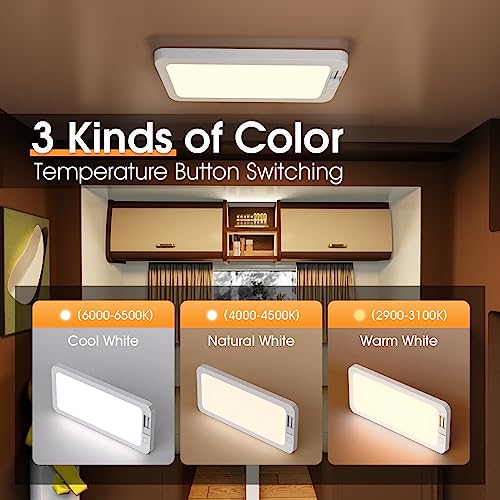 LILTSDRAE RV Lights Interior 1700LM，3 Color 12V Volt Led Light, Super Bright 120 LEDs Dome Light Fixture for RV Accessories/Camper/Car/Trailer/Boat (Frosted Finish/(Cold +Warm+Natural Light) 2PCS) - Image 2