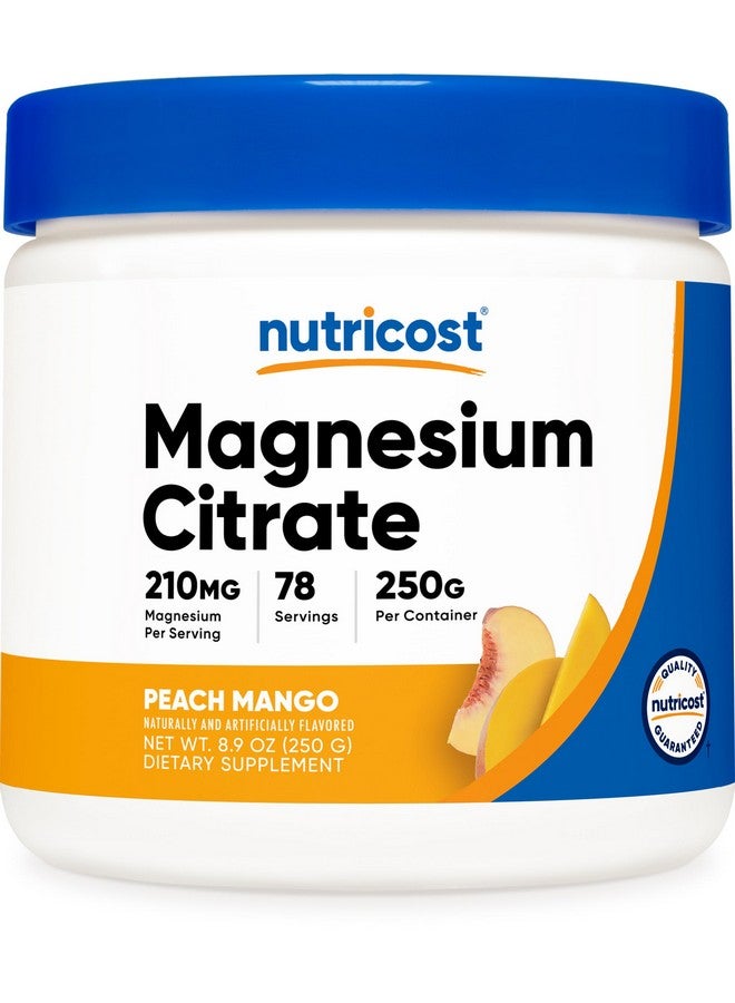 Nutricost Magnesium Citrate Powder (Peach Mango, 250 Gram) - Image 1