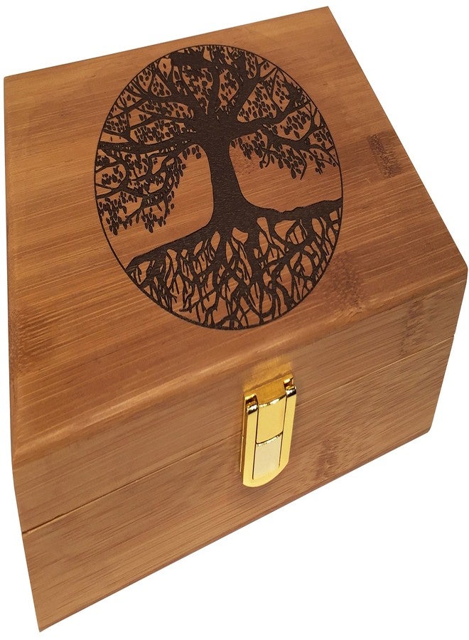 Blake & Lake Tree of Life Keepsake Box - Wooden Keepsake Box with Hinged Lid - Engraved Design - Decorative Wooden Boxes with Lids - Wood Gift Box (Tree of Life) - Image 4