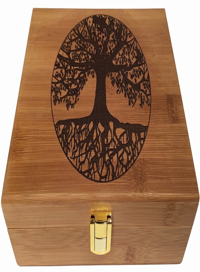 Blake & Lake Tree of Life Keepsake Box - Wooden Keepsake Box with Hinged Lid - Engraved Design - Decorative Wooden Boxes with Lids - Wood Gift Box (Tree of Life) - Image 1