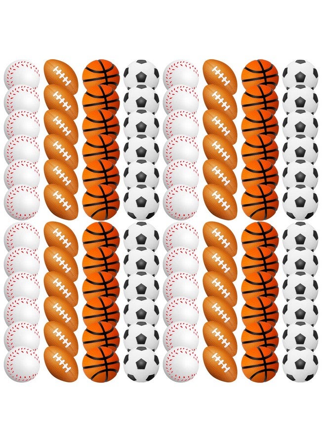 Jerify 120 Pieces Sports Stress Balls Mini Foam Soccer Ball, Basketball, Football, Baseball Stress Balls for Anxiety Relief Sports Themed Birthday Party Supplies Game Stocking Stuffers - Image 1
