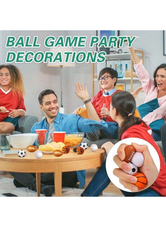 Jerify 120 Pieces Sports Stress Balls Mini Foam Soccer Ball, Basketball, Football, Baseball Stress Balls for Anxiety Relief Sports Themed Birthday Party Supplies Game Stocking Stuffers - Image 3