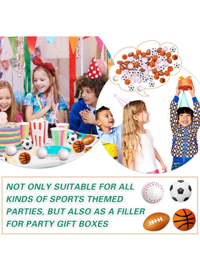 Jerify 120 Pieces Sports Stress Balls Mini Foam Soccer Ball, Basketball, Football, Baseball Stress Balls for Anxiety Relief Sports Themed Birthday Party Supplies Game Stocking Stuffers - Image 4