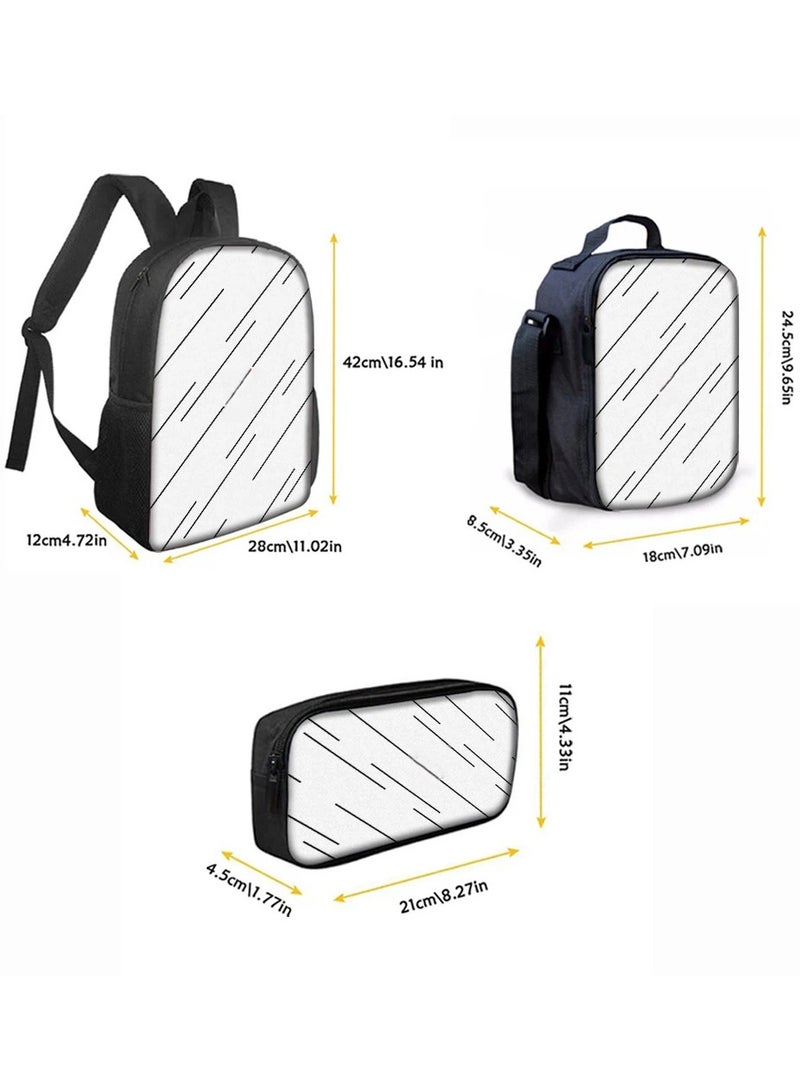 سترانجر ثينكينج طقم حقيبة ظهر Stranger Things المكون من 3 قطع يشمل حقيبة ظهر وحقيبة كروس ومقلمة للطلاب من المعجبين بعدة حجرات - Image 2