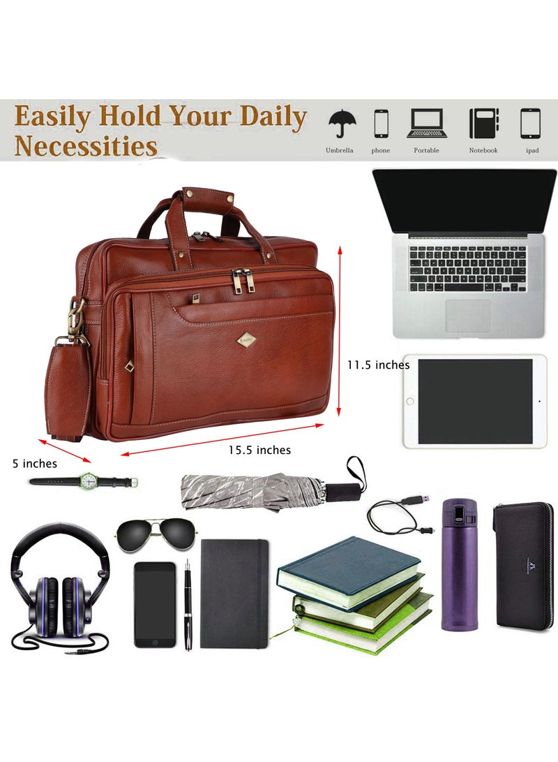 LAVERI LEATHER Genuine Leather Office And Travel Document Laptop bag Style 521  - Image 2