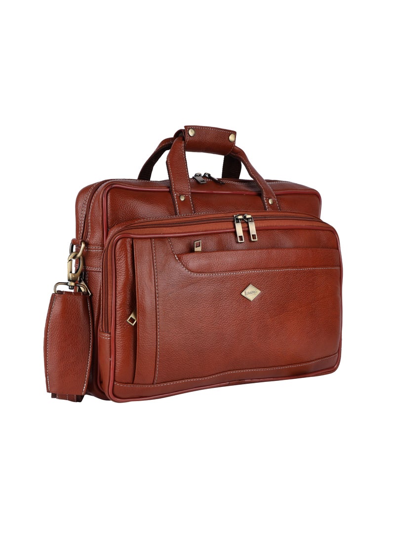 LAVERI LEATHER Genuine Leather Office And Travel Document Laptop bag Style 521  - Image 5