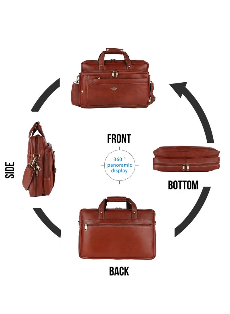 LAVERI LEATHER Genuine Leather Office And Travel Document Laptop bag Style 521  - Image 4