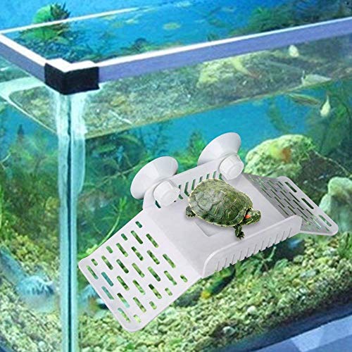 rizopets Bridge Shape Amphibious Reptiles Bask Climbing Crawling Dock Platform with Food Bowl for Aquarium & Fish Tank - Image 5