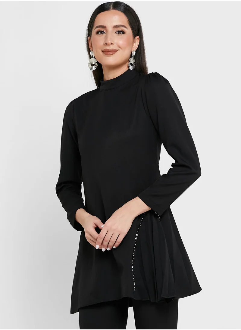 Khizana Hidden Pleat Detail Tunic & Pant Set