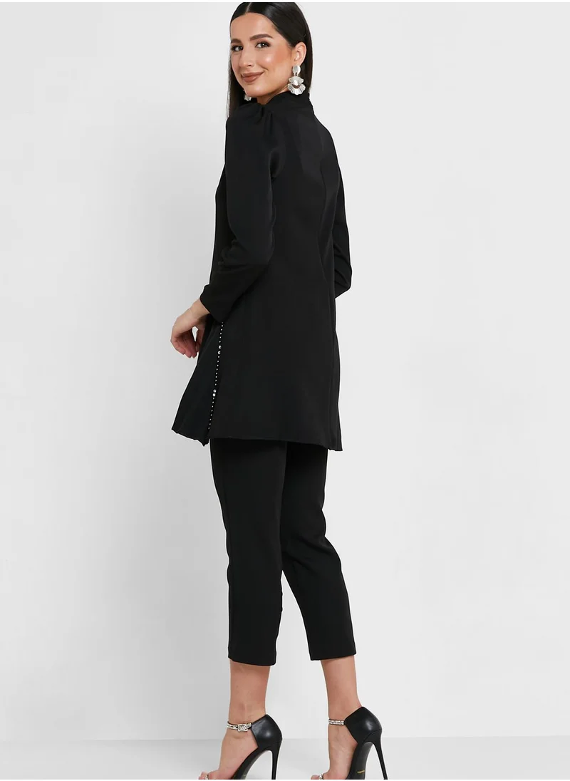 Khizana Hidden Pleat Detail Tunic & Pant Set