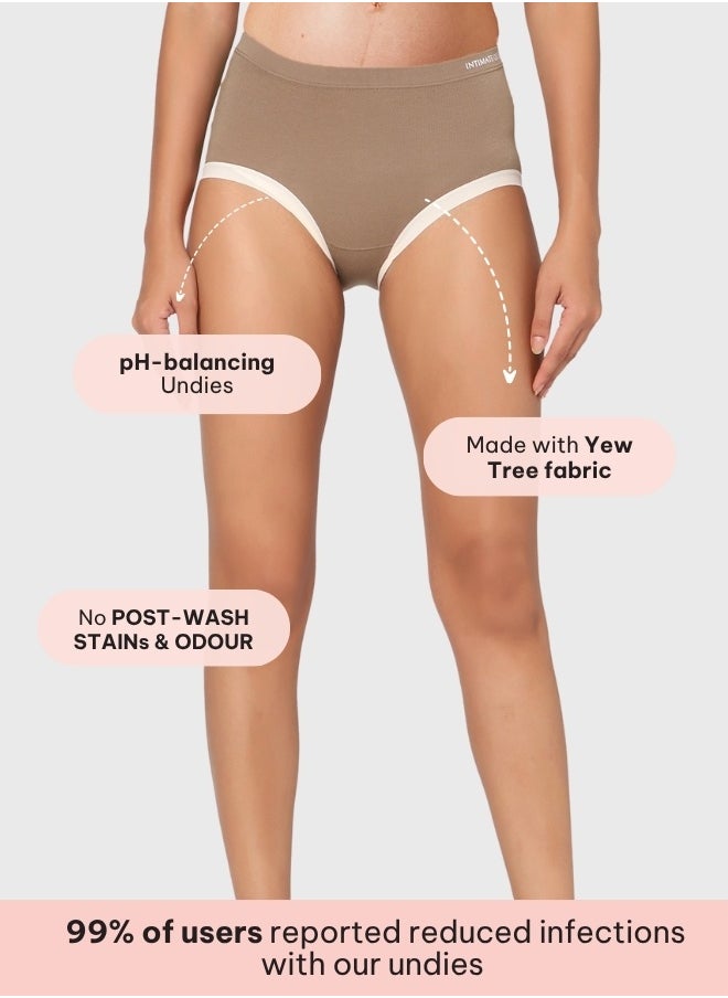 Intimate Queen Yew Tree Bae Maternity Briefs – Silky Soft, Antibacterial Calm, Full-Coverage Comfort for Bump & Skin  - Image 3