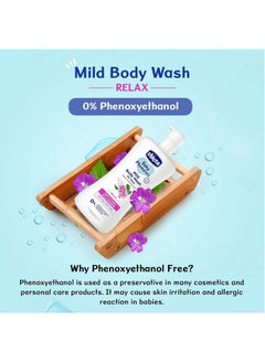 Chicco Baby Moments Mild Body Wash - Relax, 200Ml | With Nettle & Willowherb | No Tears Formula With Natural Ingredients For Moisturized Skin|Phenoxyethanol, Parabens & Lauryl Sulphates Free  - Image 4