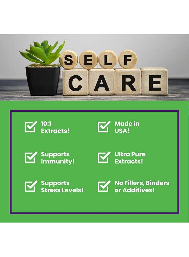 Paradise Herbs, Imperial Adaptogens, with Ashwagandha, Astragalus, Rhodiola, Proprietary Adaptogen Blend for Stress Support, Focus & Energy, 60 Vegetarian Capsules - Image 2