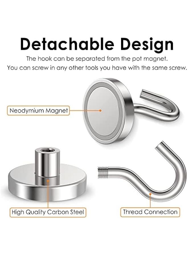 Magnetic Hooks Heavy Duty, 100 lbs Strong Hooks for Hanging, Magnet with Hook for Cruise Cabins, Grill, Fridge, Pack of 12 - Image 3
