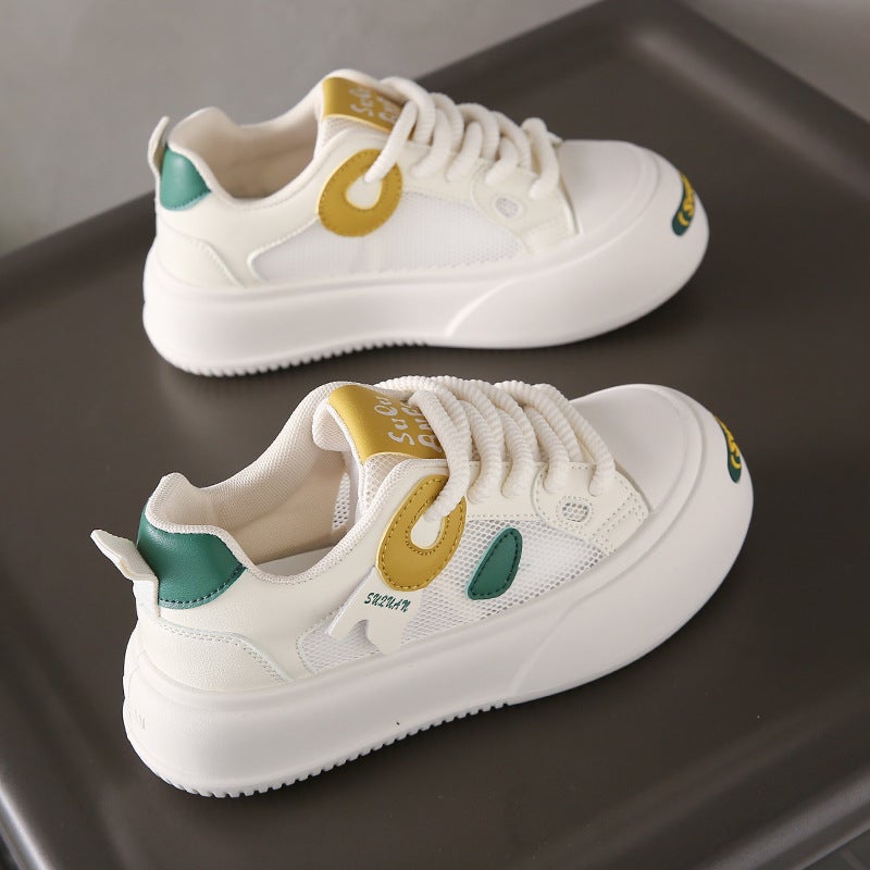 Women Lace Up Sports Sneakers, Breathable Casual Athletic Running Shoes, Non Slip Lightweight Walking Footwear - Image 3