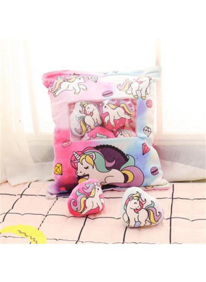 General Lovely Snack Pillow Stuffed Animal Toys Pudding Decorative Removable Rainbow Horse Dolls Creative Toy Gifts For Teens Girls Kids  - Image 1