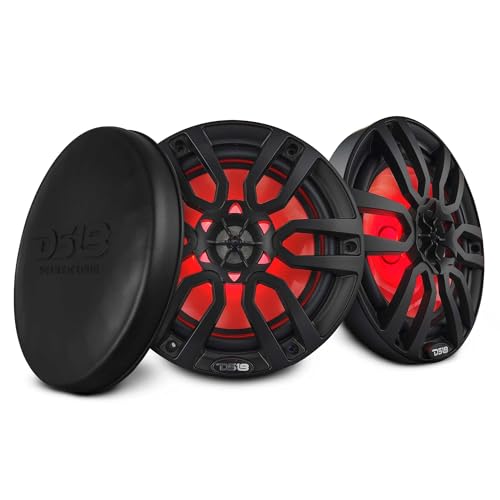 DS18 Hydro NXL-8 - High End Coaxial Speaker Pair - 2-Way Marine Speaker w/Integrated RGB Lights - 375 Watts Peak Power - 100% UV Stable - Water Resistant Speakers - 8 Inches, Black - Image 1