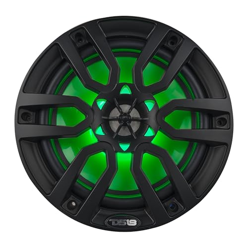 DS18 Hydro NXL-8 - High End Coaxial Speaker Pair - 2-Way Marine Speaker w/Integrated RGB Lights - 375 Watts Peak Power - 100% UV Stable - Water Resistant Speakers - 8 Inches, Black - Image 4