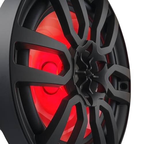 DS18 Hydro NXL-8 - High End Coaxial Speaker Pair - 2-Way Marine Speaker w/Integrated RGB Lights - 375 Watts Peak Power - 100% UV Stable - Water Resistant Speakers - 8 Inches, Black - Image 2