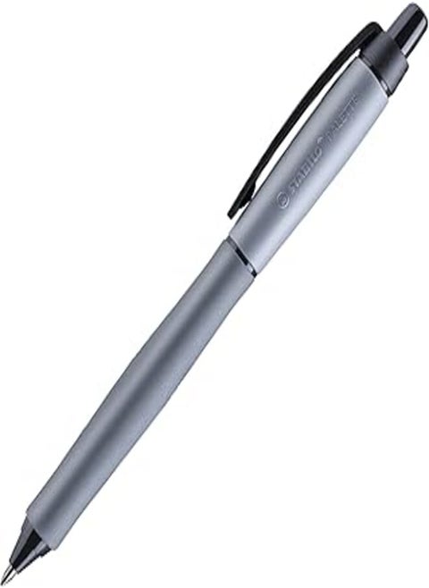 Stabilo Palette Rollerball Pen with Retractable Mechanism in Black - Line Width F (0.4 mm) - Single Pen - Black Ink