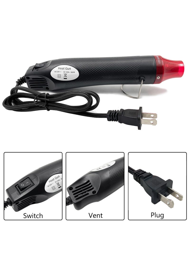 QYQRQF Heat Gun, Mini Hot Air Gun for DIY Crafts Portable Heat Air Gun Tool for Embossing Shrink Wrapping Drying Paint  - Image 4