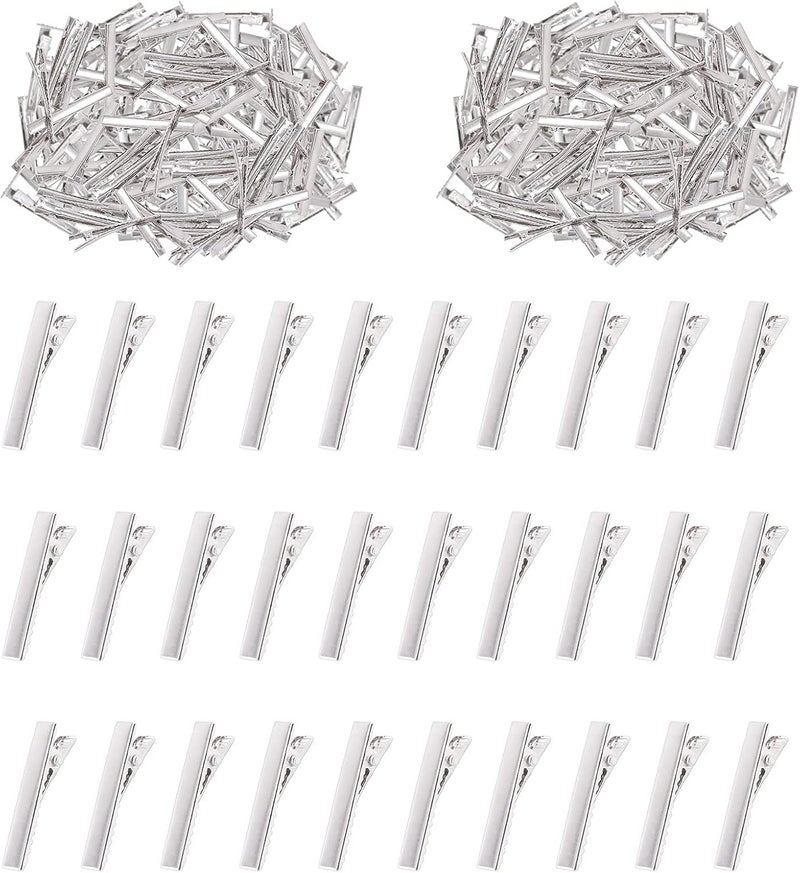 Swpeet 200Pcs 1.26inch - 3.2cm Alligator Hair Clips Kit, Perfect for Metal Duck Bill Hair Clips Flat Top Single Prong Hairpins for Hair Styling DIY Accessories (1.26 Inch) - Image 1