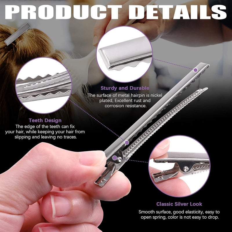 Swpeet 200Pcs 1.26inch - 3.2cm Alligator Hair Clips Kit, Perfect for Metal Duck Bill Hair Clips Flat Top Single Prong Hairpins for Hair Styling DIY Accessories (1.26 Inch) - Image 4