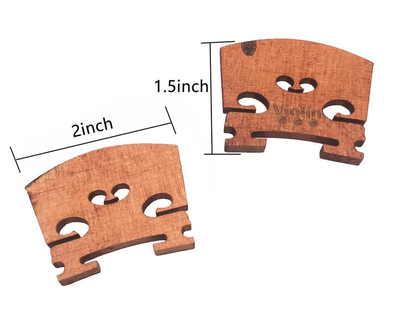 Jiayouy Fitted 4/4 Full Size Violin Maple Bridge with Reference Template Tool Violin Parts Accessories 3Pcs - Image 3