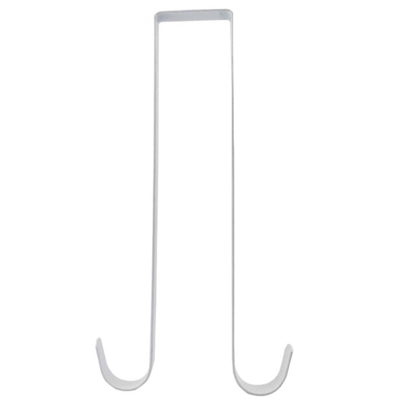 Nxtop Nxtop 12 Inch Double Side Wreath Hanger  Over The Door Metal Hook for Christmas Wreath  Holds 2 Wreaths Black White 