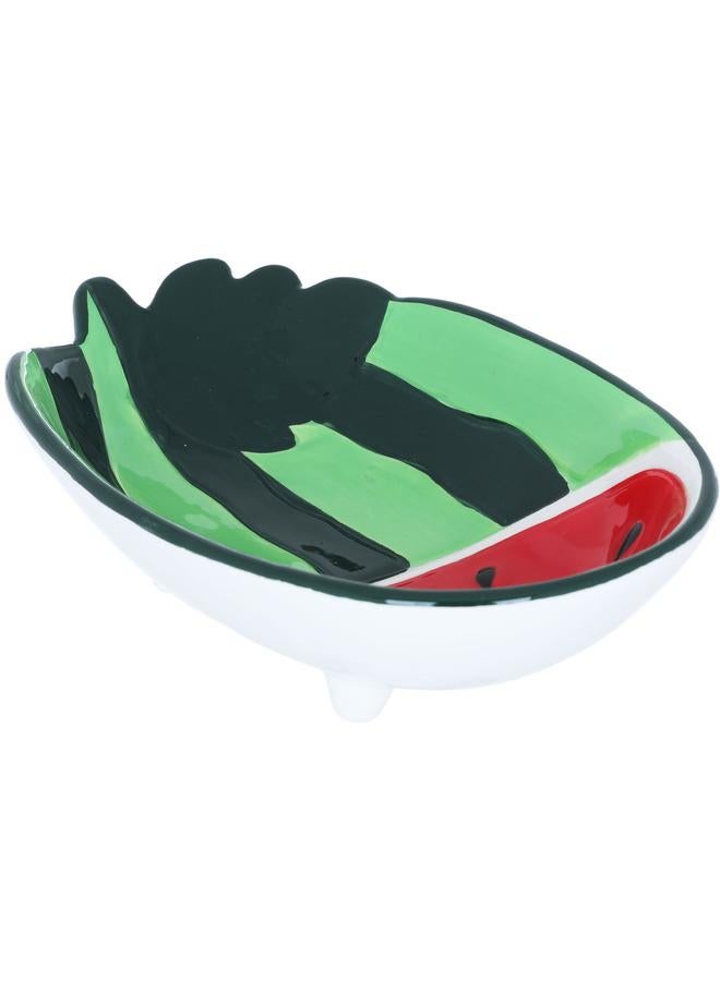 Alsaif Porcelain Serving Plate 18.6 X 11.1 X 5 Cm Watermelon Red - Image 2