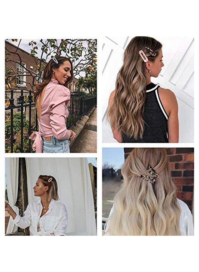 STAR WORK مشابك شعر أكريليك على شكل تمساح بطبعة فهد مشابك شعر مصنوعة من الراتنج إكسسوارات رأس صناعية دبابيس شعر هندسية مجوفة للفتيات والنساء (نمط مختلط (10 قطع)) - Image 5