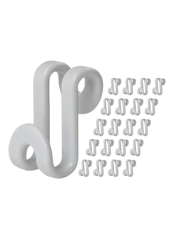 White 10pcs Cascading Hanger Hooks Space Saving Closet Utility - Image 1