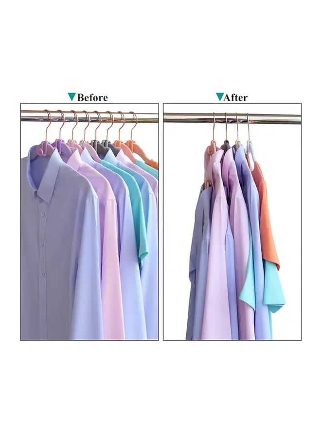 White 10pcs Cascading Hanger Hooks Space Saving Closet Utility - Image 5