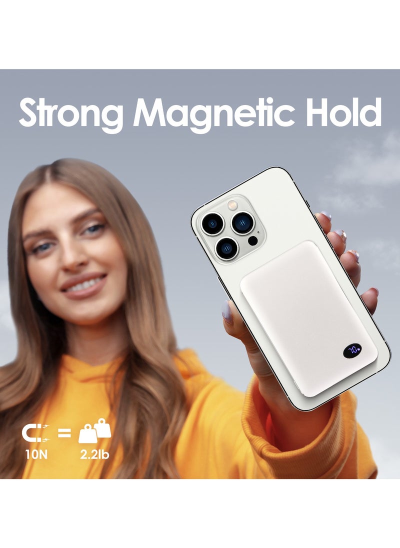 luminum - Ultra-Slim Magnetic Wireless Portable Power Bank with LCD Display 5000mAH,PD Fast Charging USB-C Battery Pack Compatible with Magsafe - Image 1