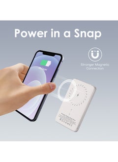 luminum Ultra-Slim Magnetic Wireless Portable Power Bank with LCD Display 5000mAH,PD Fast Charging USB-C Battery Pack Compatible with Magsafe  - Image 3
