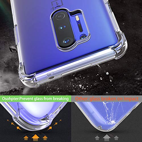 Osophter for Oneplus 8 Pro Case - Clear Transparent TPU Shock-Absorption Flexible Cell Phone Cover - Image 3