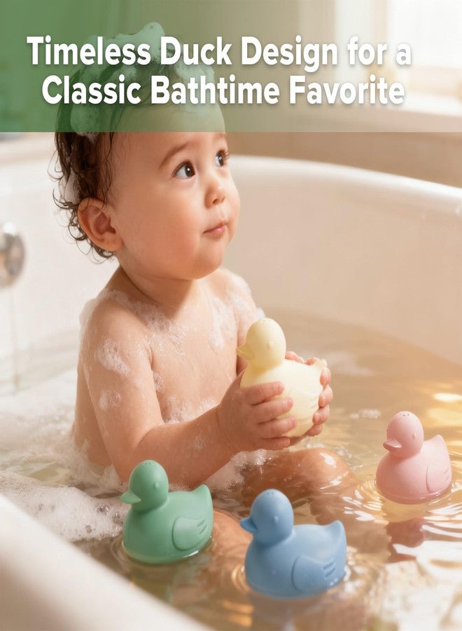 haakaa Dinky Splash Duck Silicone Baby Bath Toy, Detachable & Mold Free Food Grade Silicone Bath Ducks Toys, BPA-Free Squeeze Bathtub Toys,Floating Bath Tub Toys for Babies 6m+ - Image 2