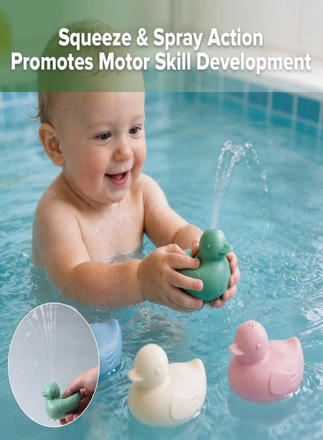 haakaa Dinky Splash Duck Silicone Baby Bath Toy, Detachable & Mold Free Food Grade Silicone Bath Ducks Toys, BPA-Free Squeeze Bathtub Toys,Floating Bath Tub Toys for Babies 6m+ - Image 3