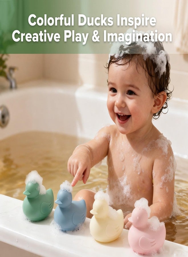 haakaa Dinky Splash Duck Silicone Baby Bath Toy, Detachable & Mold Free Food Grade Silicone Bath Ducks Toys, BPA-Free Squeeze Bathtub Toys,Floating Bath Tub Toys for Babies 6m+ - Image 5